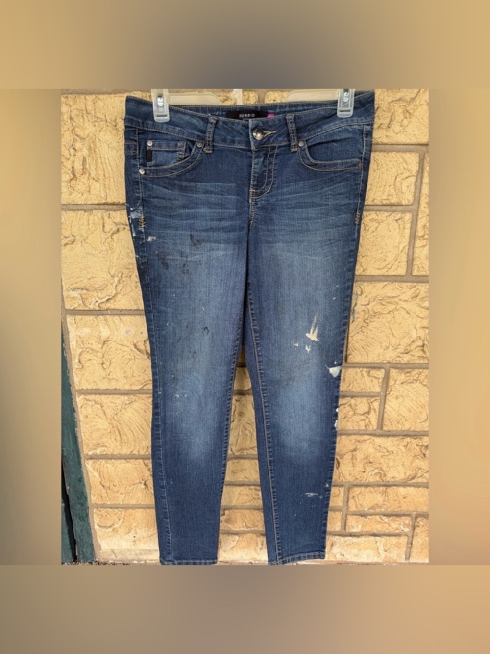 Torrid Jeans Stretch Distressed Blue Jeans Size 12 s